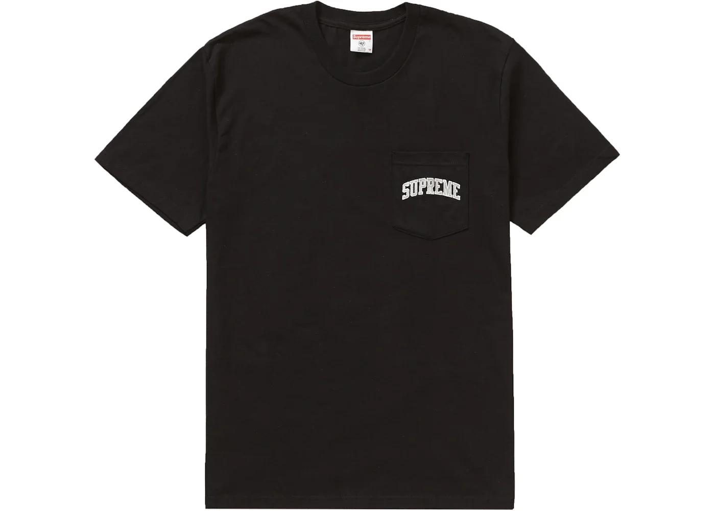 Supreme NFL x Raiders x '47 Pocket Tee Black - 1