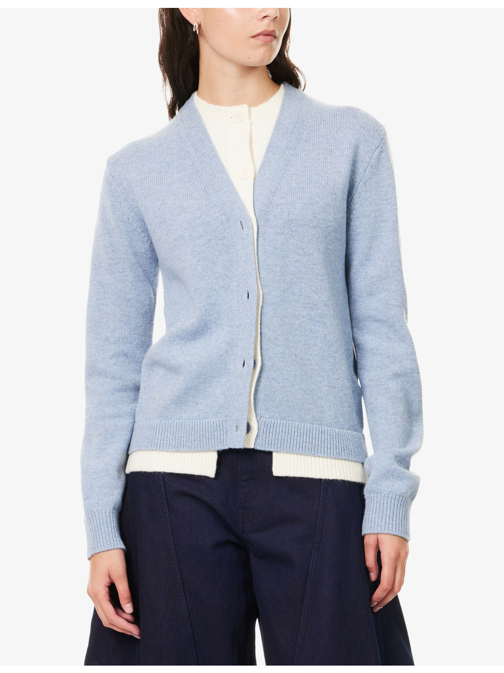 Layered Wool-And-Cashmere Knit Cardigan - 3