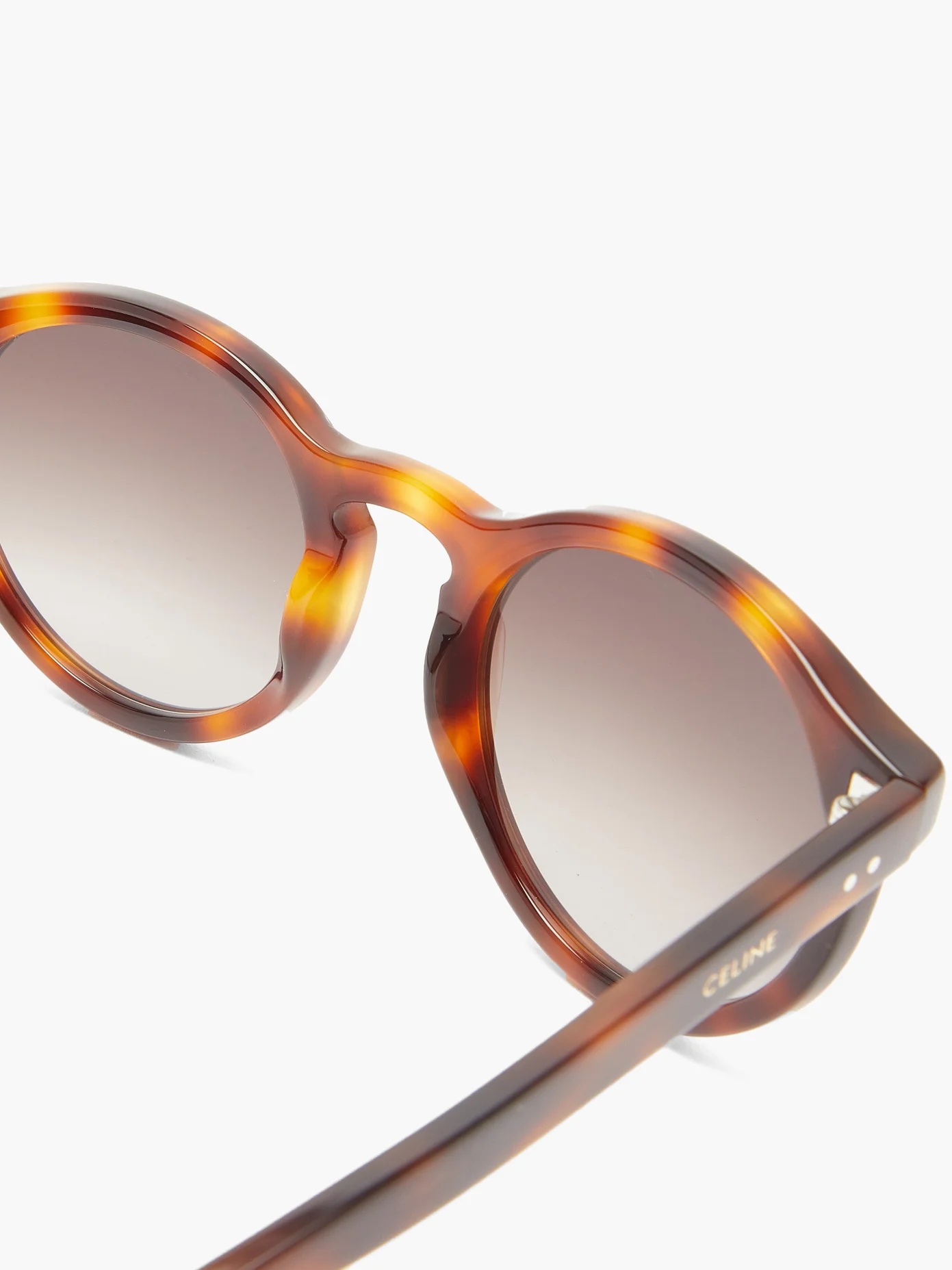 Round tortoiseshell-acetate sunglasses - 4