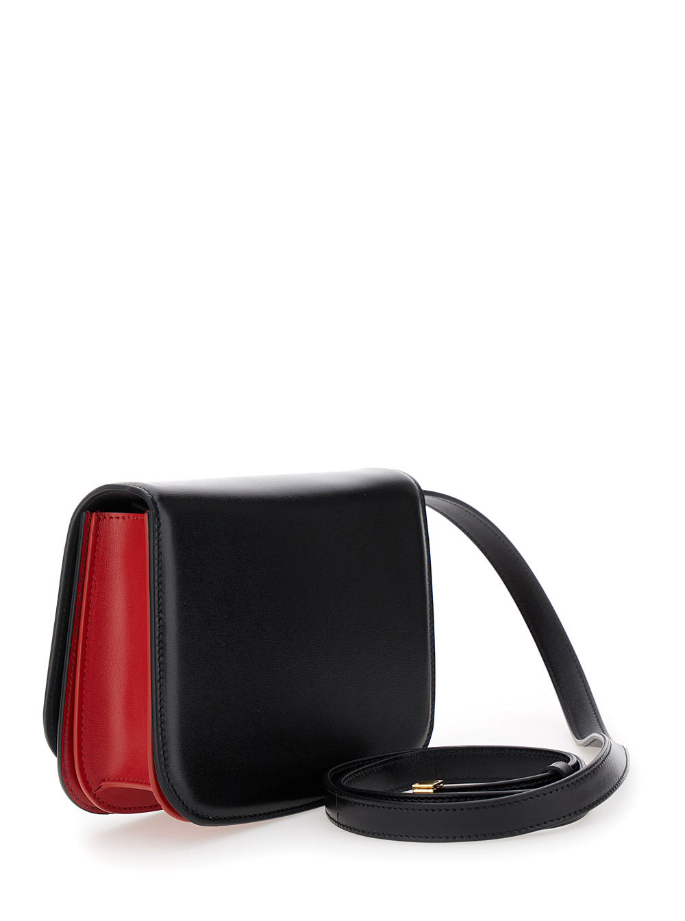 Ferragamo Women 'Fiamma S' Black Asymmetric Crossbody Bag With Logo Detail In Leather Woman - 3