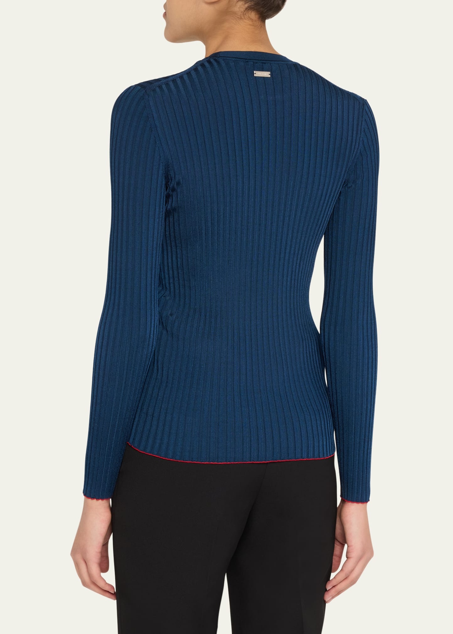 Lightweight Viscose Rib Sweater - 3