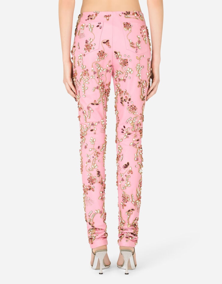 Leather pants with embellishment - 3