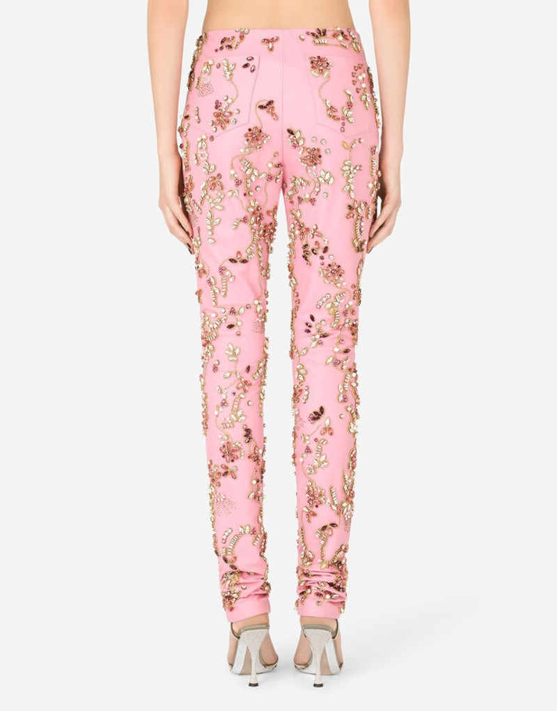 Leather pants with embellishment 3