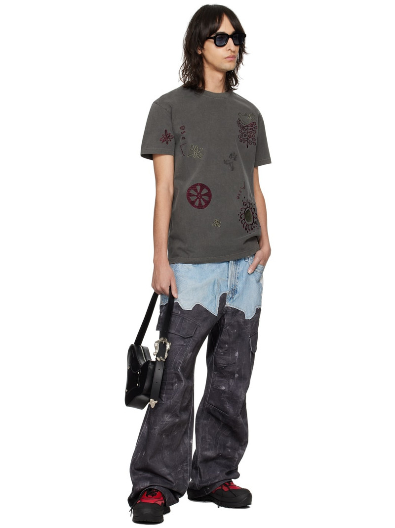 Gray March Embroidery T-Shirt 4