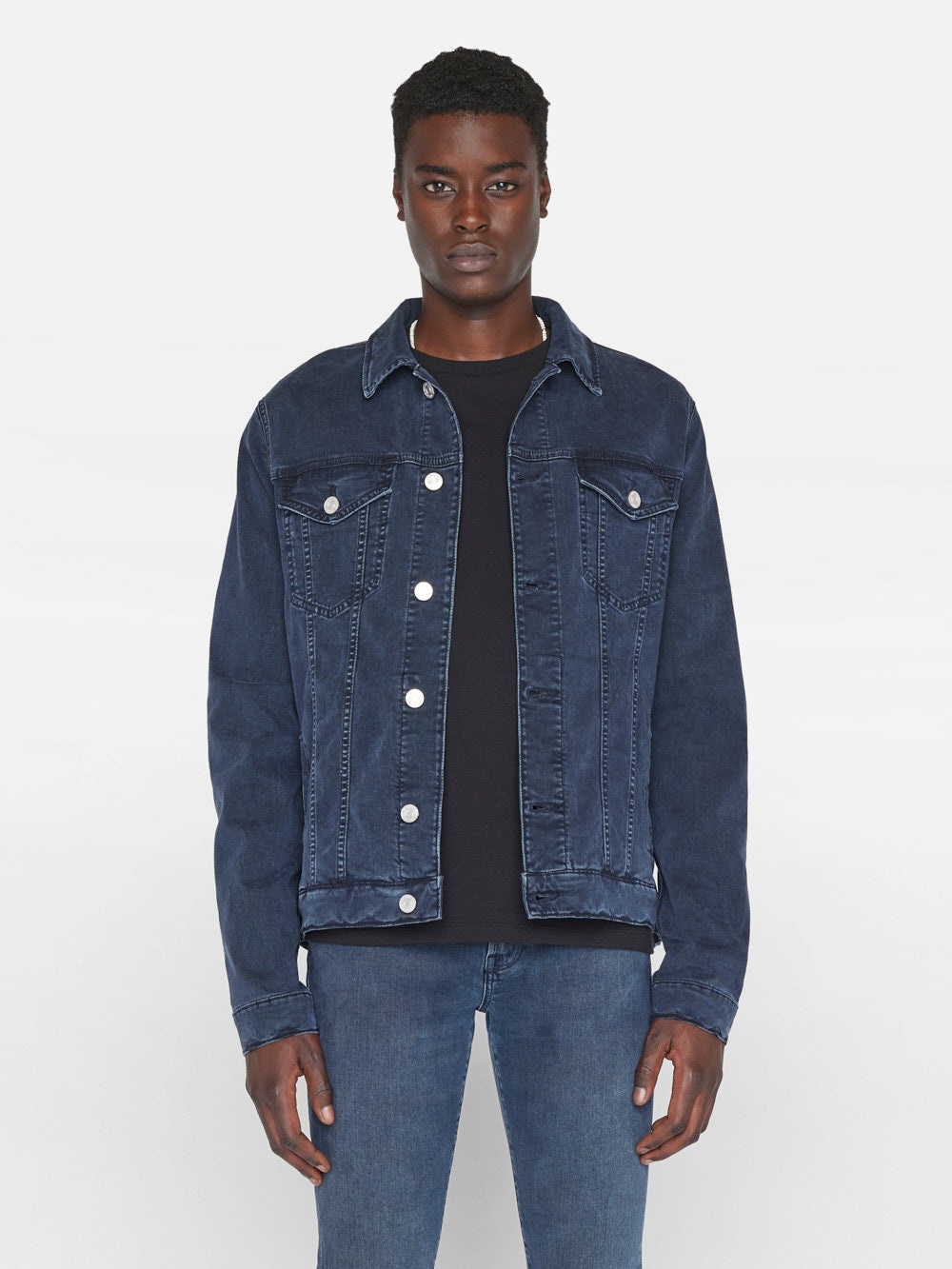 Twill Heritage Jacket in Washed Navy - 3