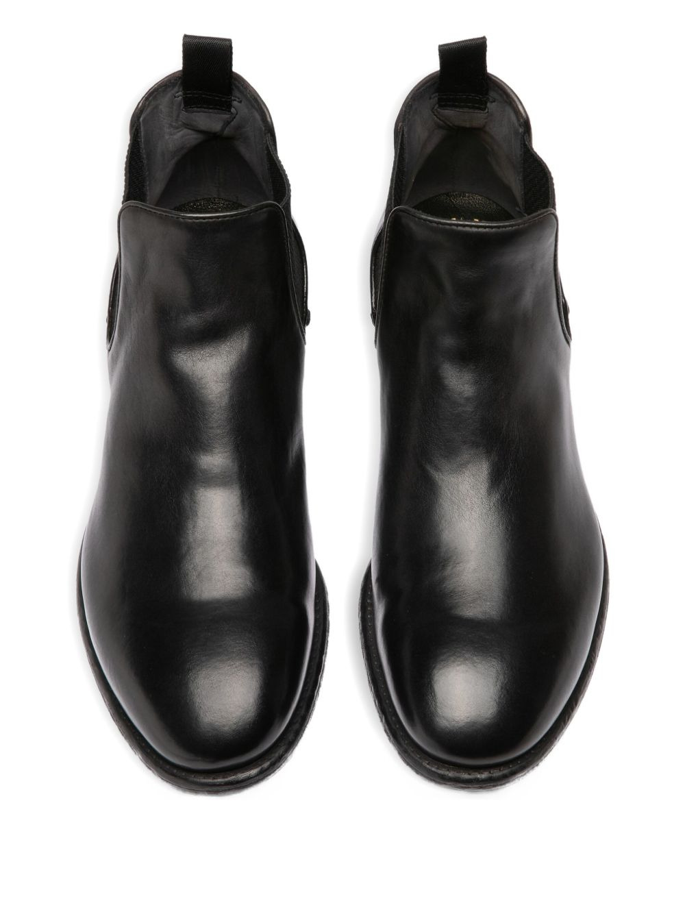 elastic-panel leather boots - 3