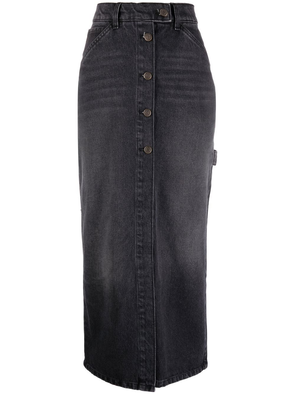 denim midi skirt - 1