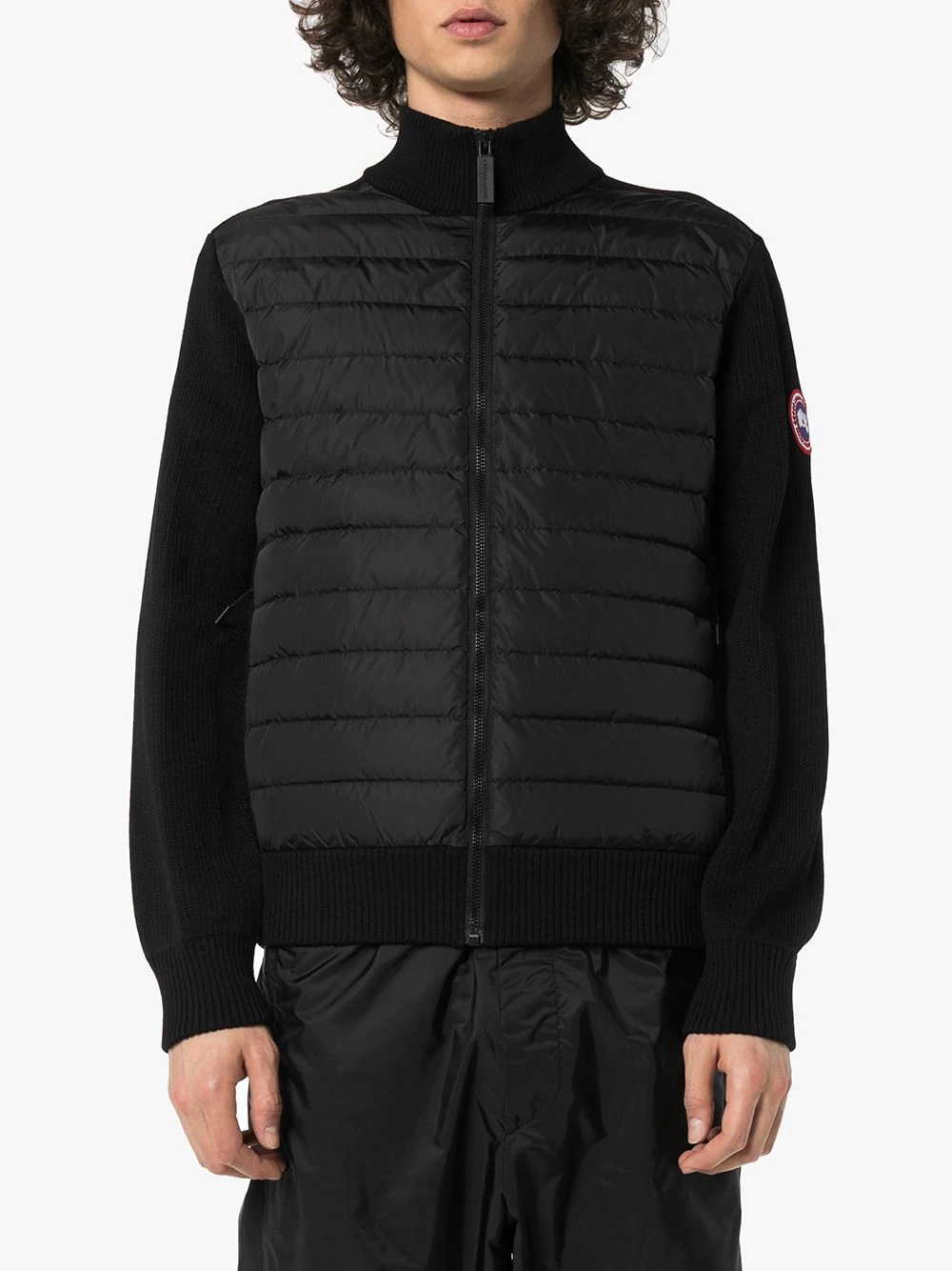 Hybridge wool-panelled padded jacket - 3
