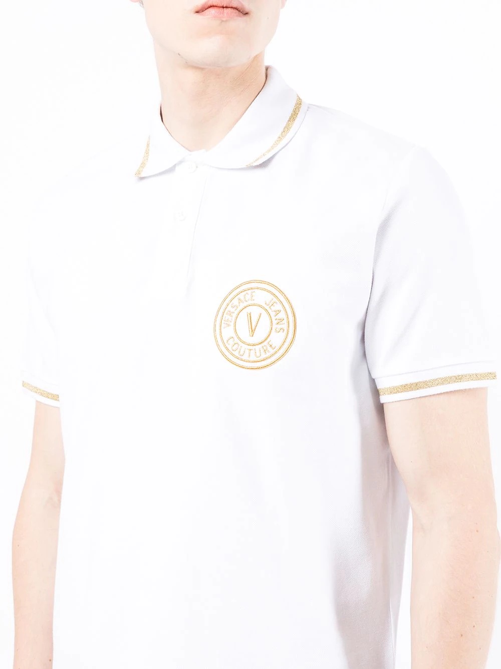 logo-embroidered cotton polo shirt - 5