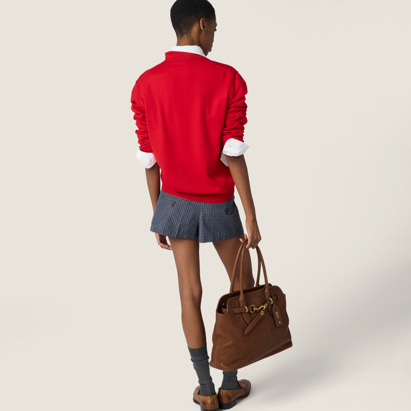 Wool knit polo shirt 3