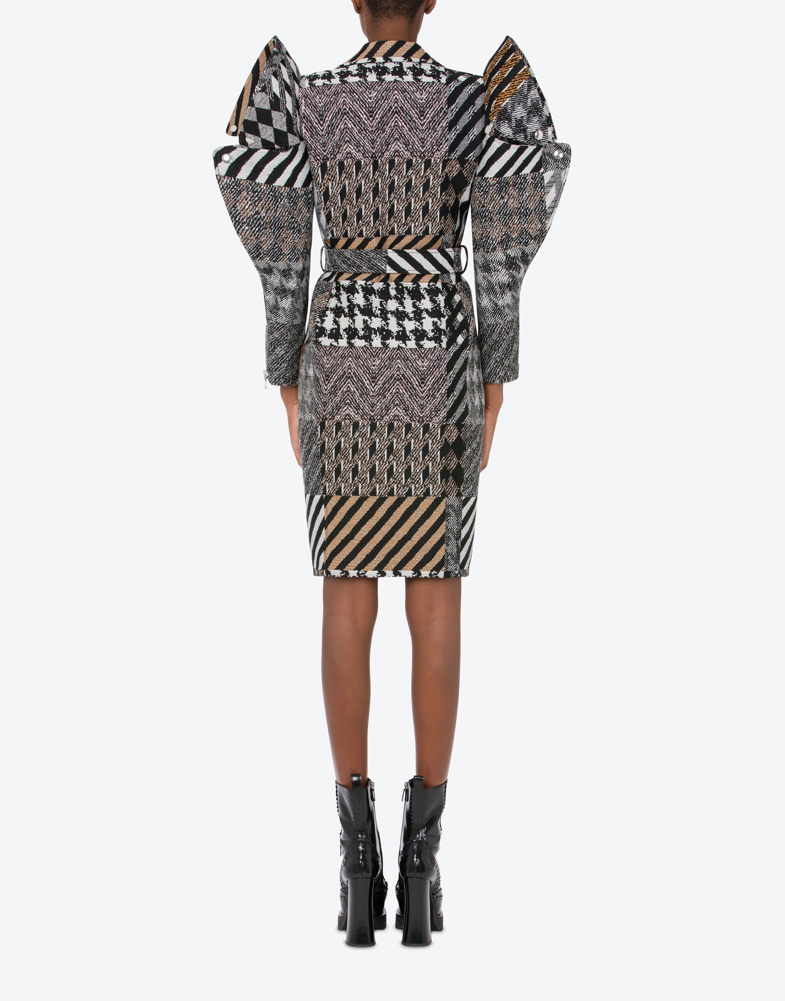 PATCHWORK WOOL BLEND COAT - 3