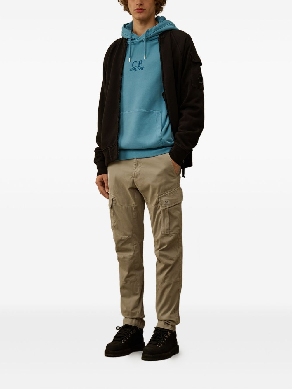 embroidered-logo hoodie - 2
