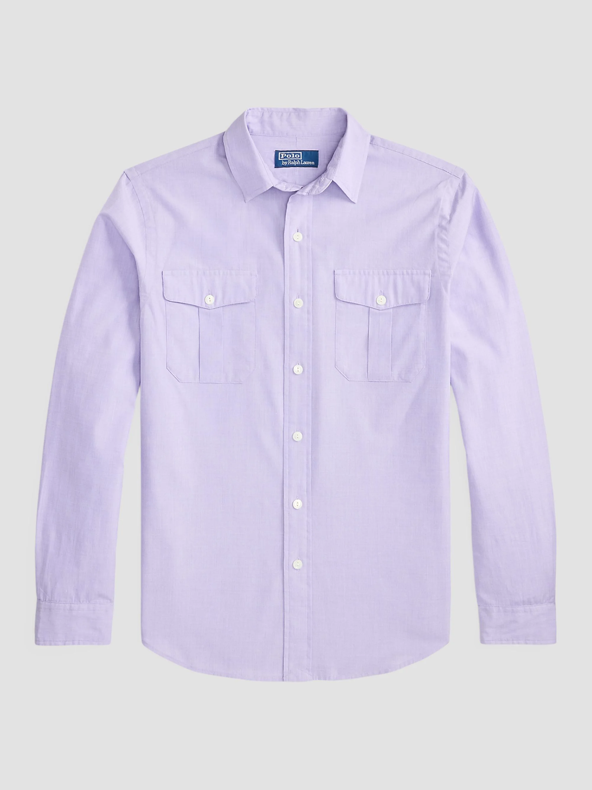Men's Classic-Fit End-on-End Workshirt - Lavender White - 1