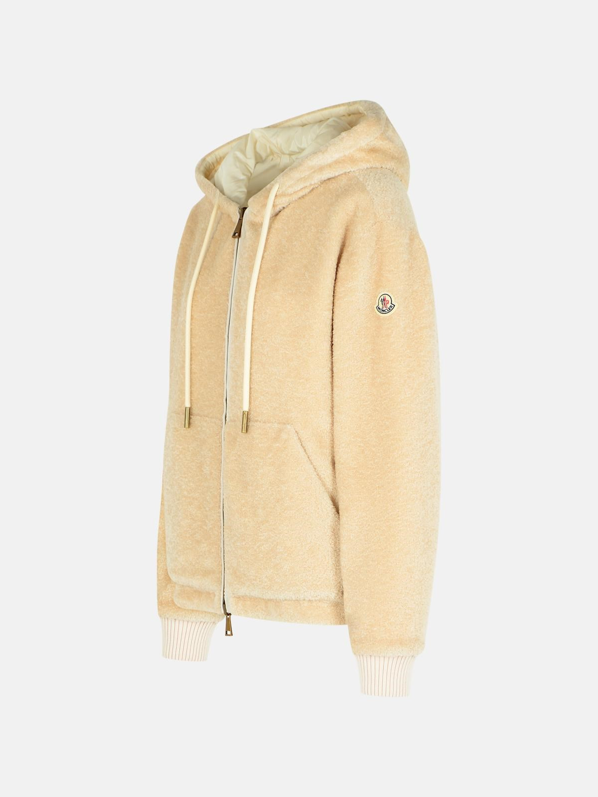 REVERSIBLE JACKET IN CREAM COTTON BLEND - 2