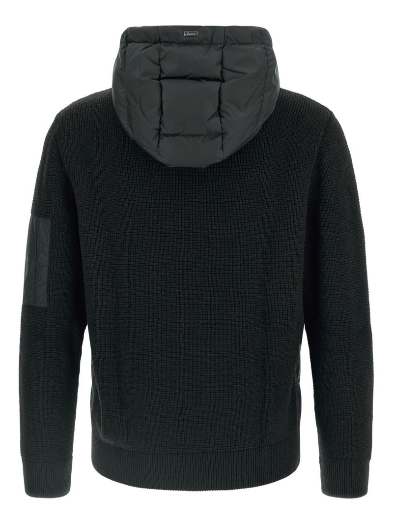 Herno hooded quilted-panel jacket outlook