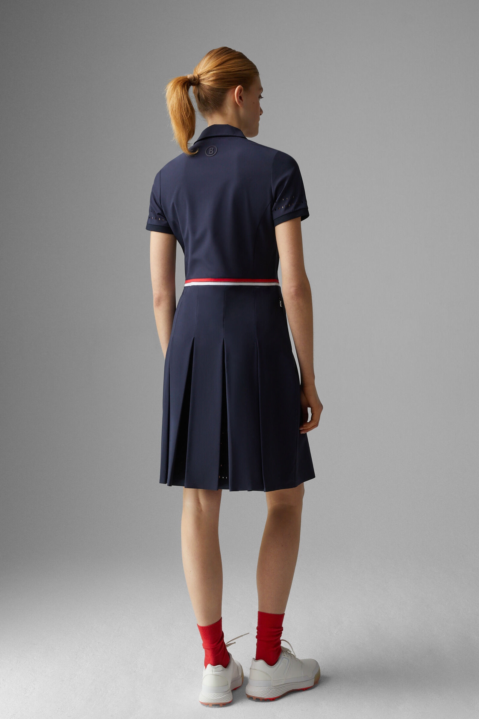 Marina functional polo dress in Navy blue - 3