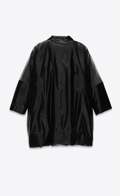 SAINT LAURENT lacquered-effect oversized down jacket outlook