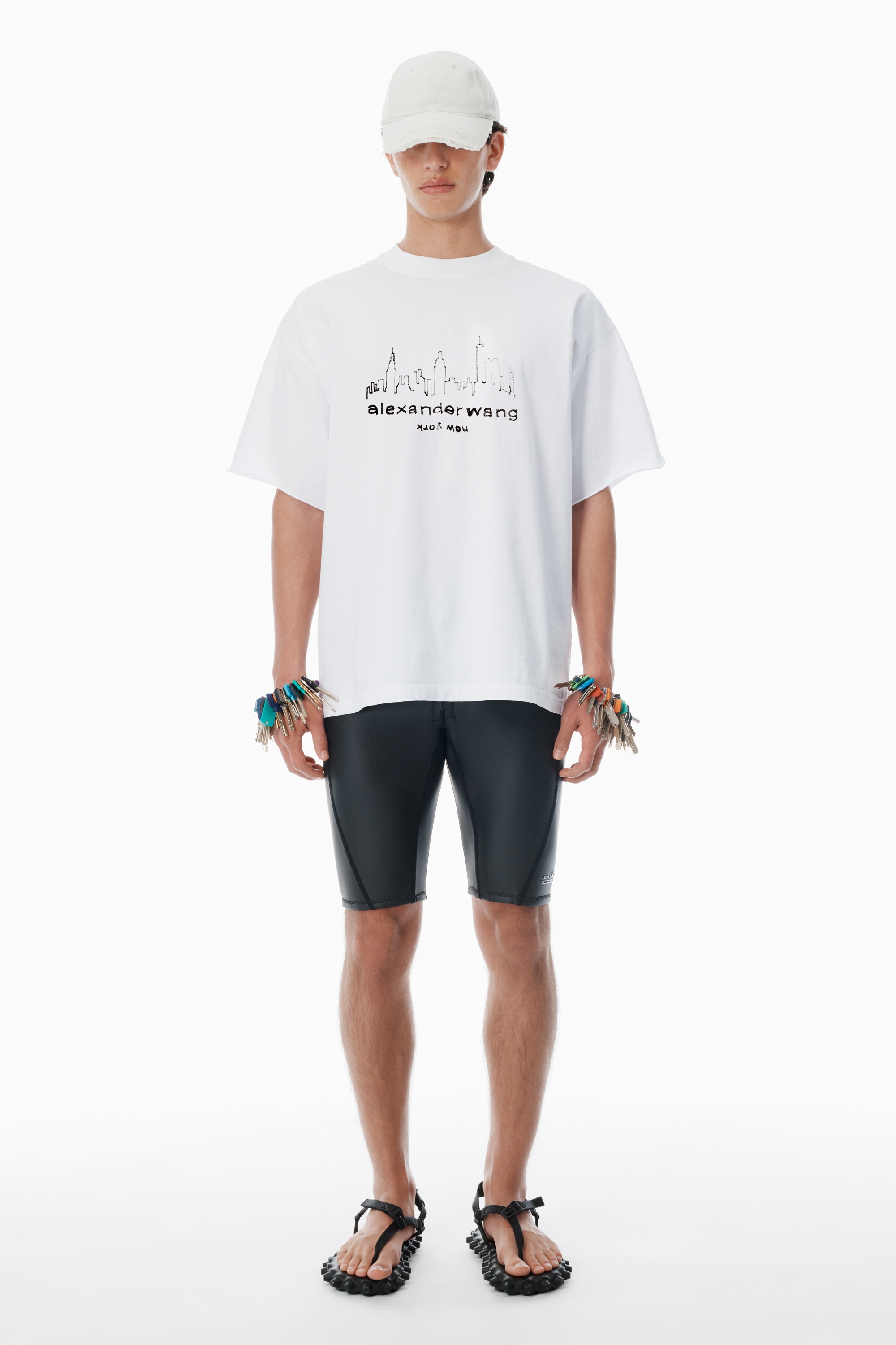 White Cotton Oversized Logo T-Shirt - 5