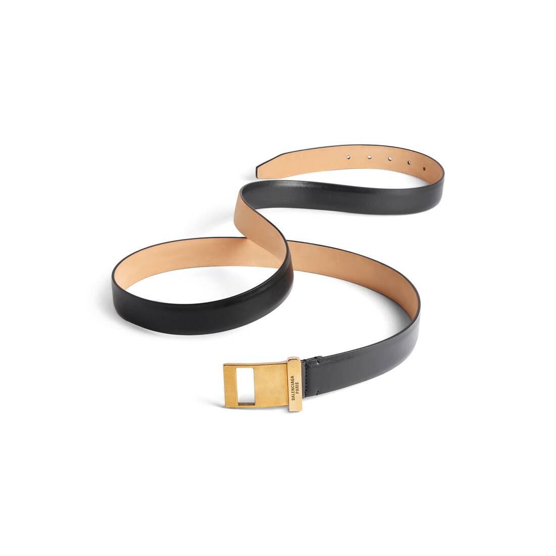 BALENCIAGA Men's Clip Belt in Black | REVERSIBLE