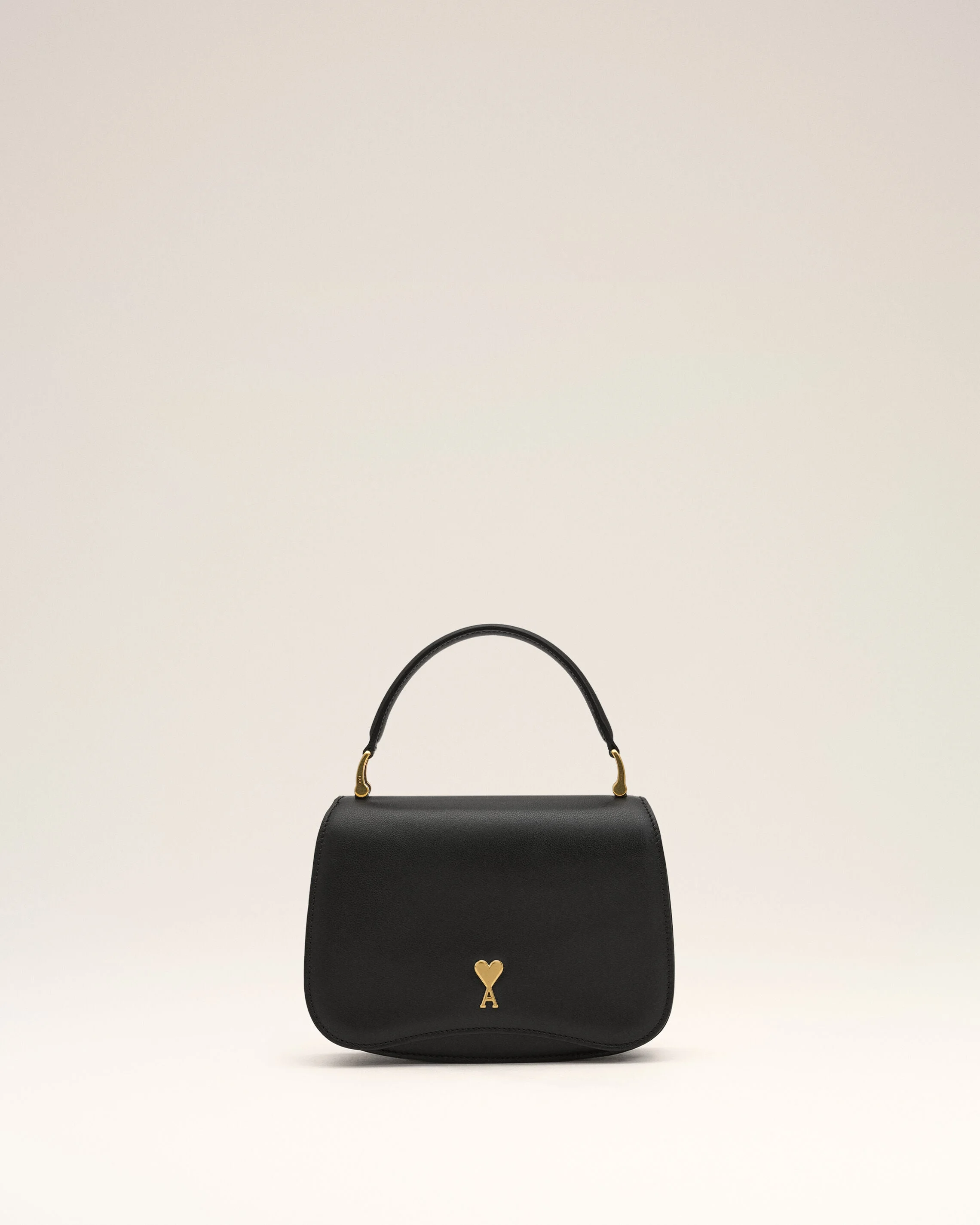 BLACK COWHIDE LEATHER PARIS PARIS TOP HANDLE BAG - 1