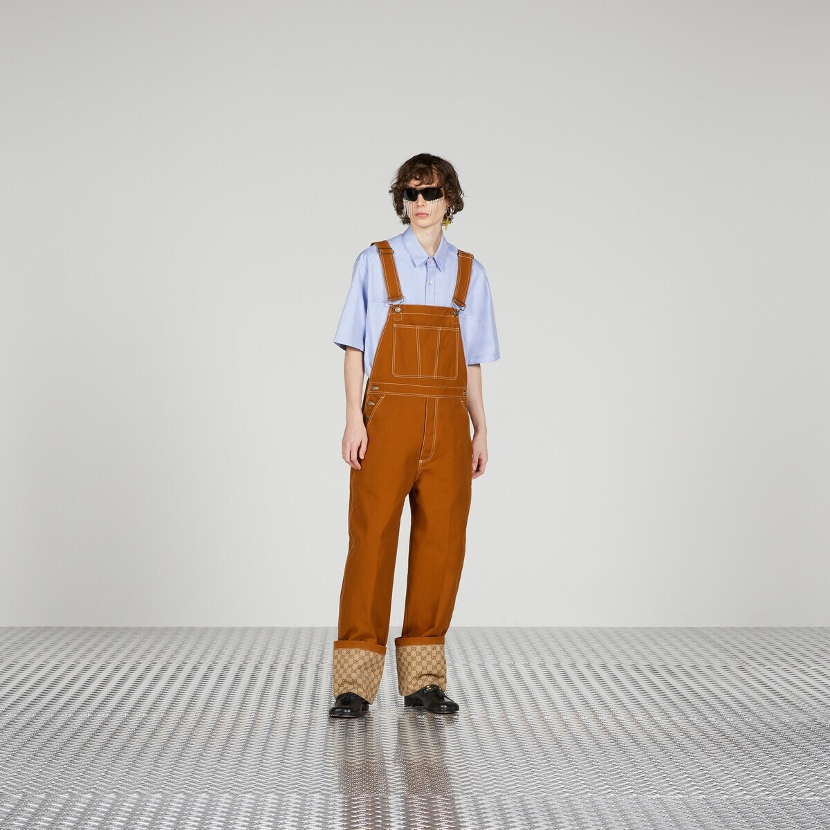 Canvas overall with Interlocking G patch - 5