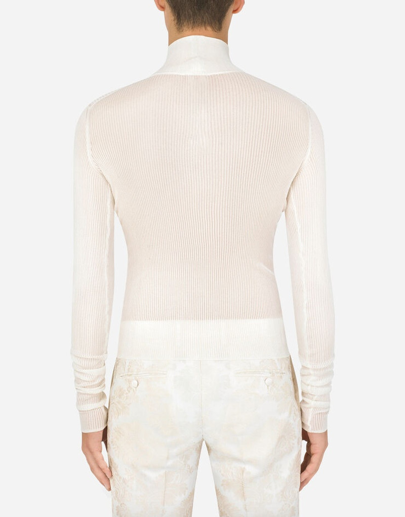 Ribbed viscose turtle-neck sweater 3