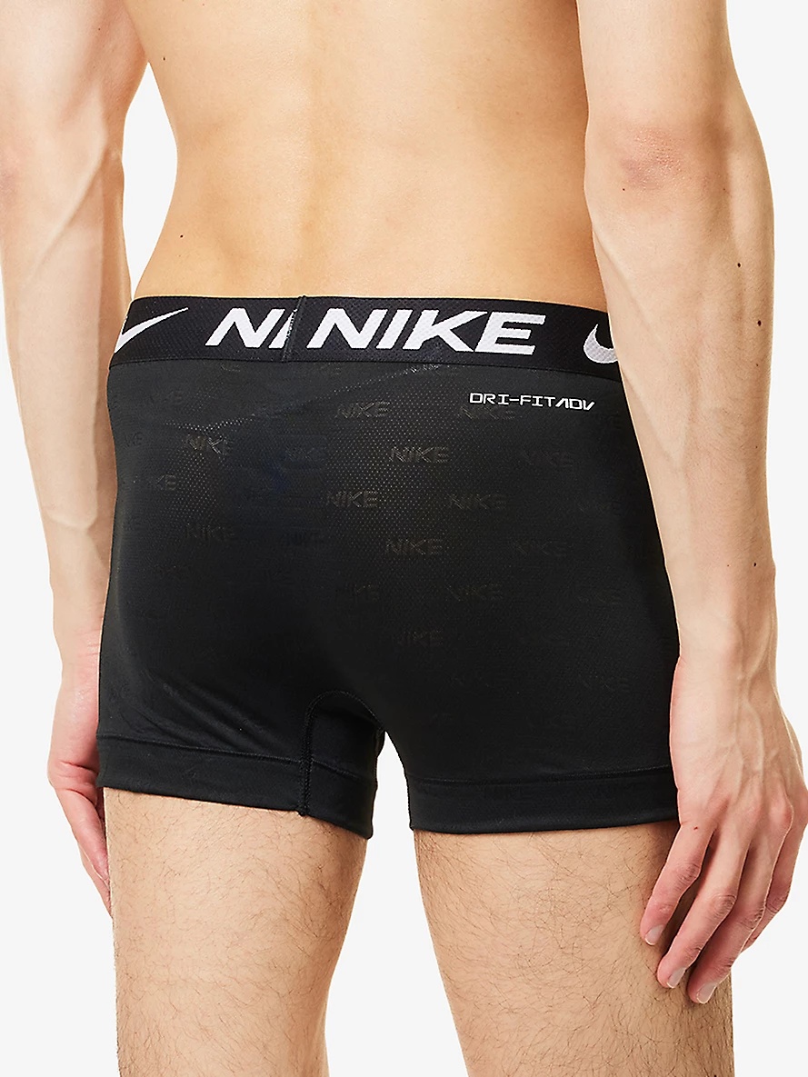 Elite Breathable Pack Of Three Stretch-Mesh Trunks - 3