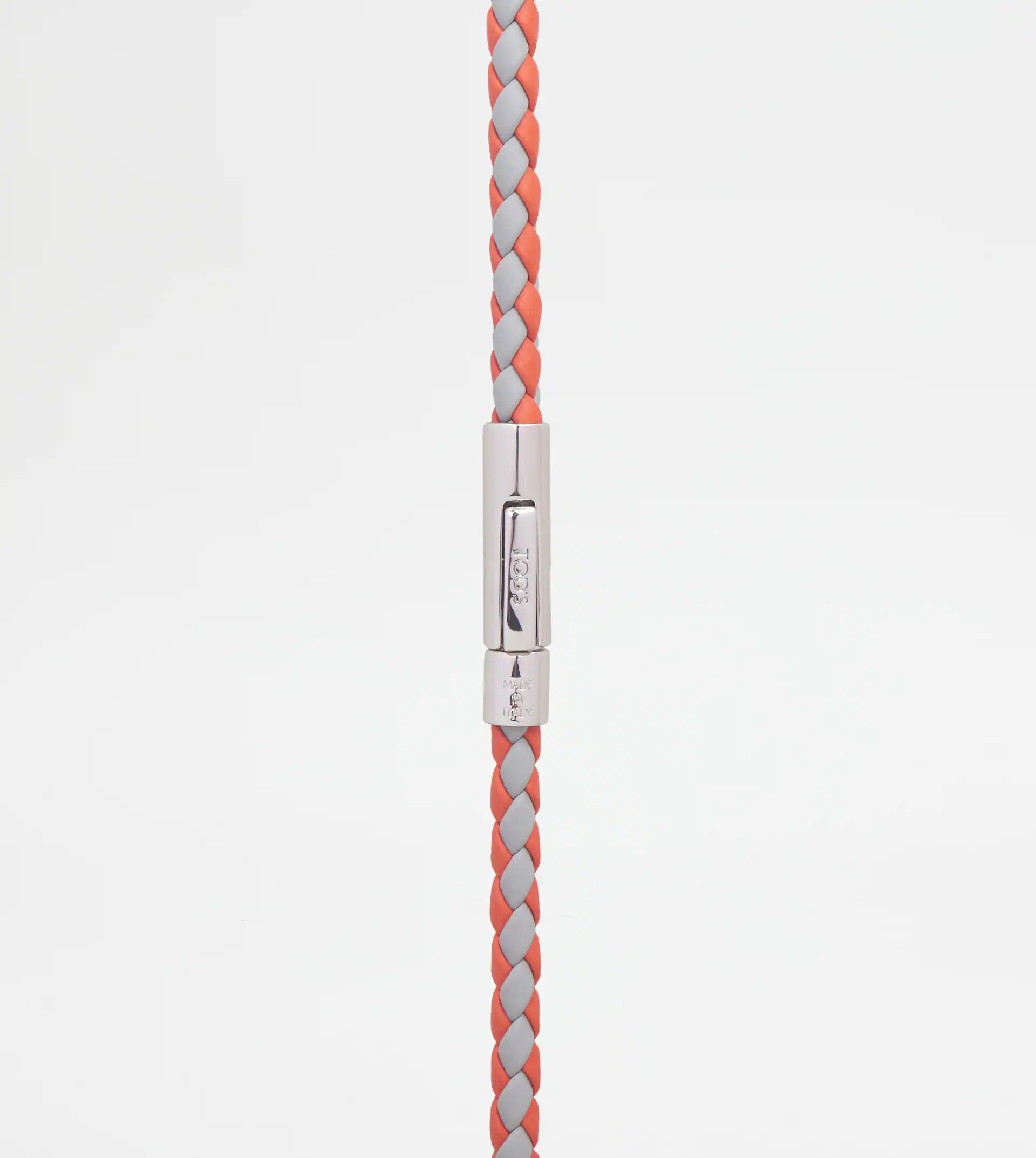 MYCOLORS BRACELET IN LEATHER - ORANGE, GREY - 2