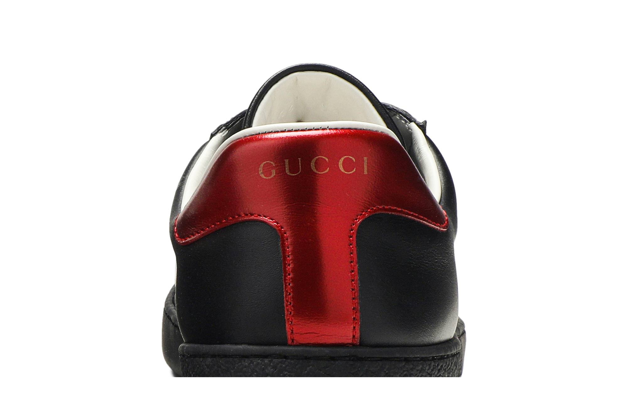 Gucci Ace Stripe Leather 'Black' - 7