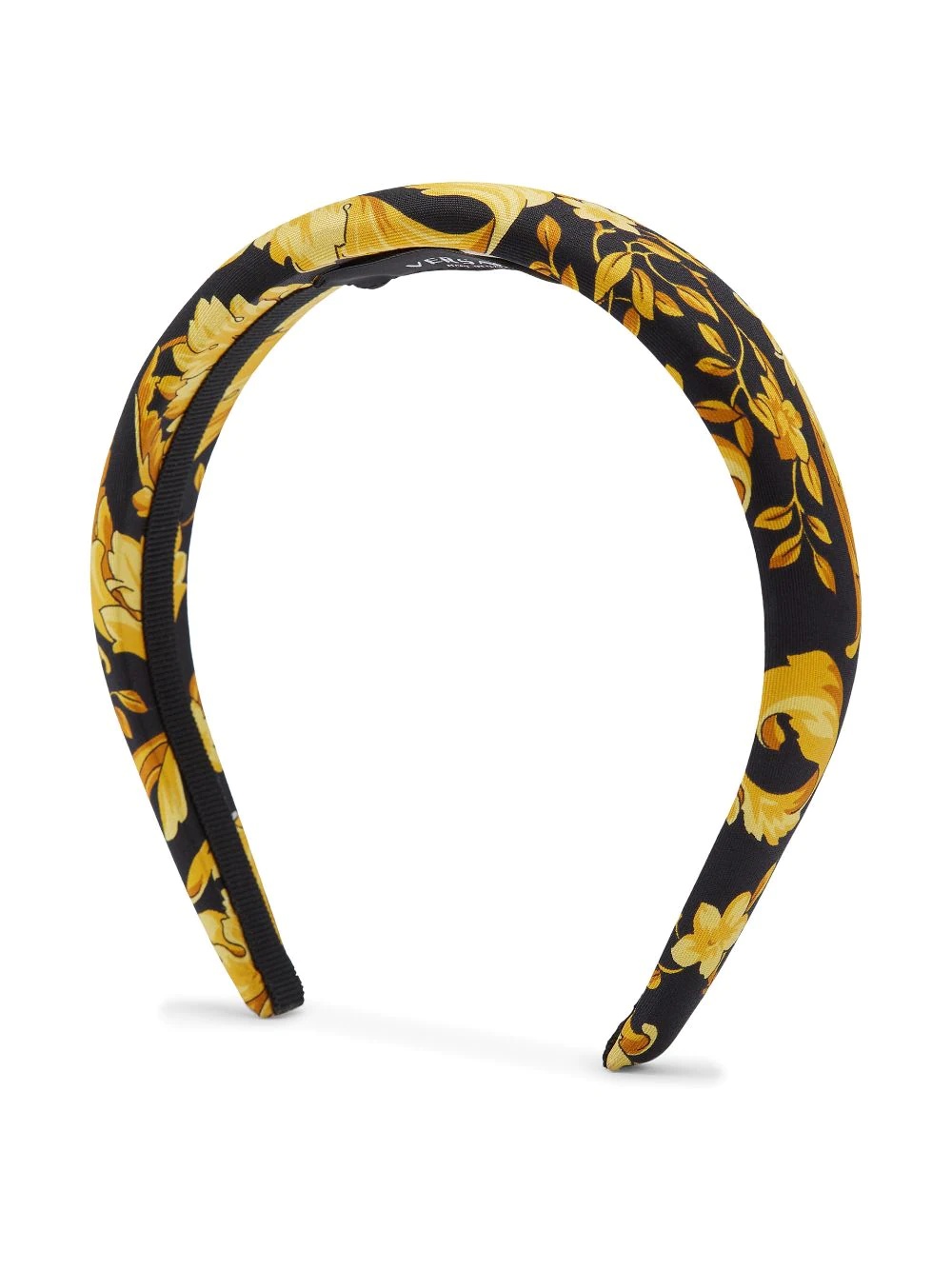 Barocco-print silk hairband - 1