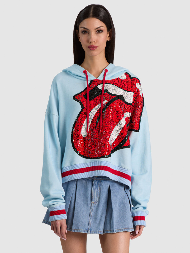 SUNNY EMBELLISHED CROPPED HOODIE 2
