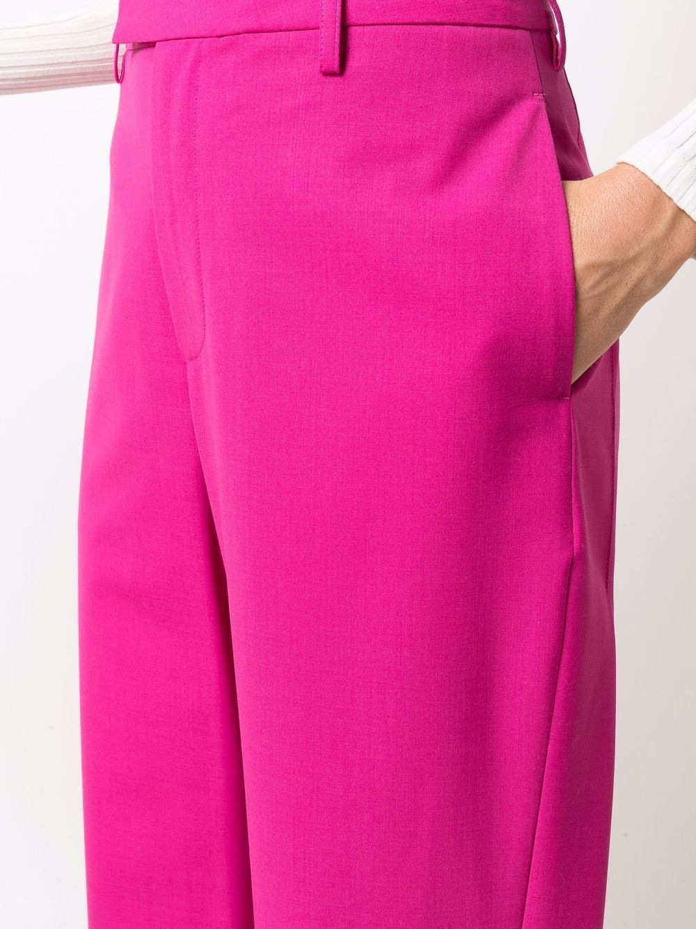 high-waisted tailored trousers - 5