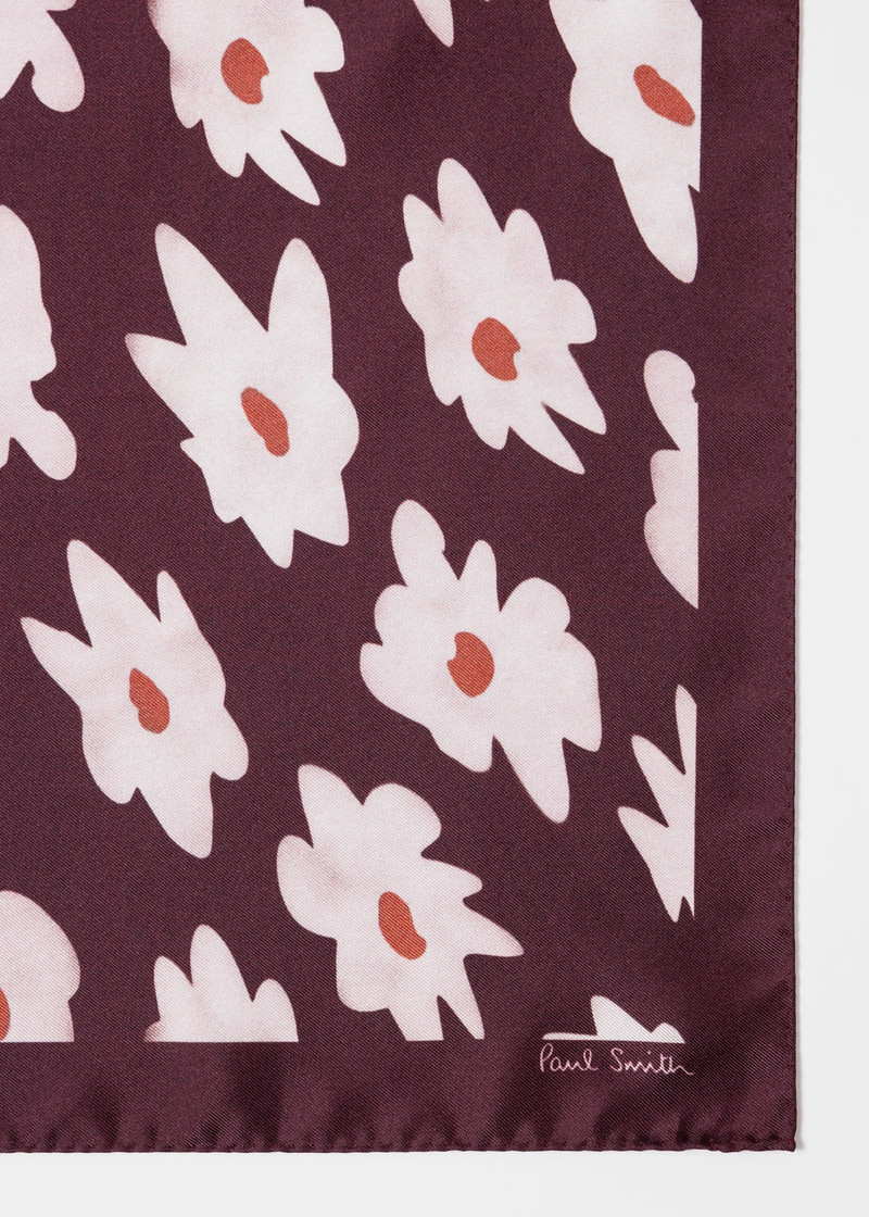 Paul Smith 'Big Flower' Silk Pocket Square outlook