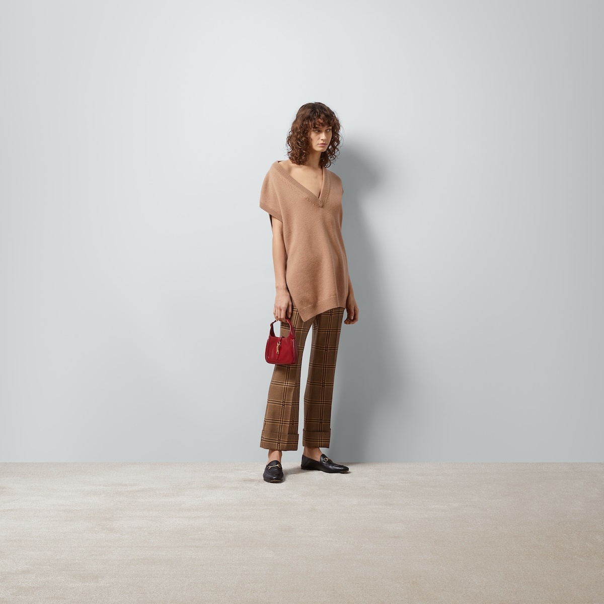 Horsebit check wool pant - 2