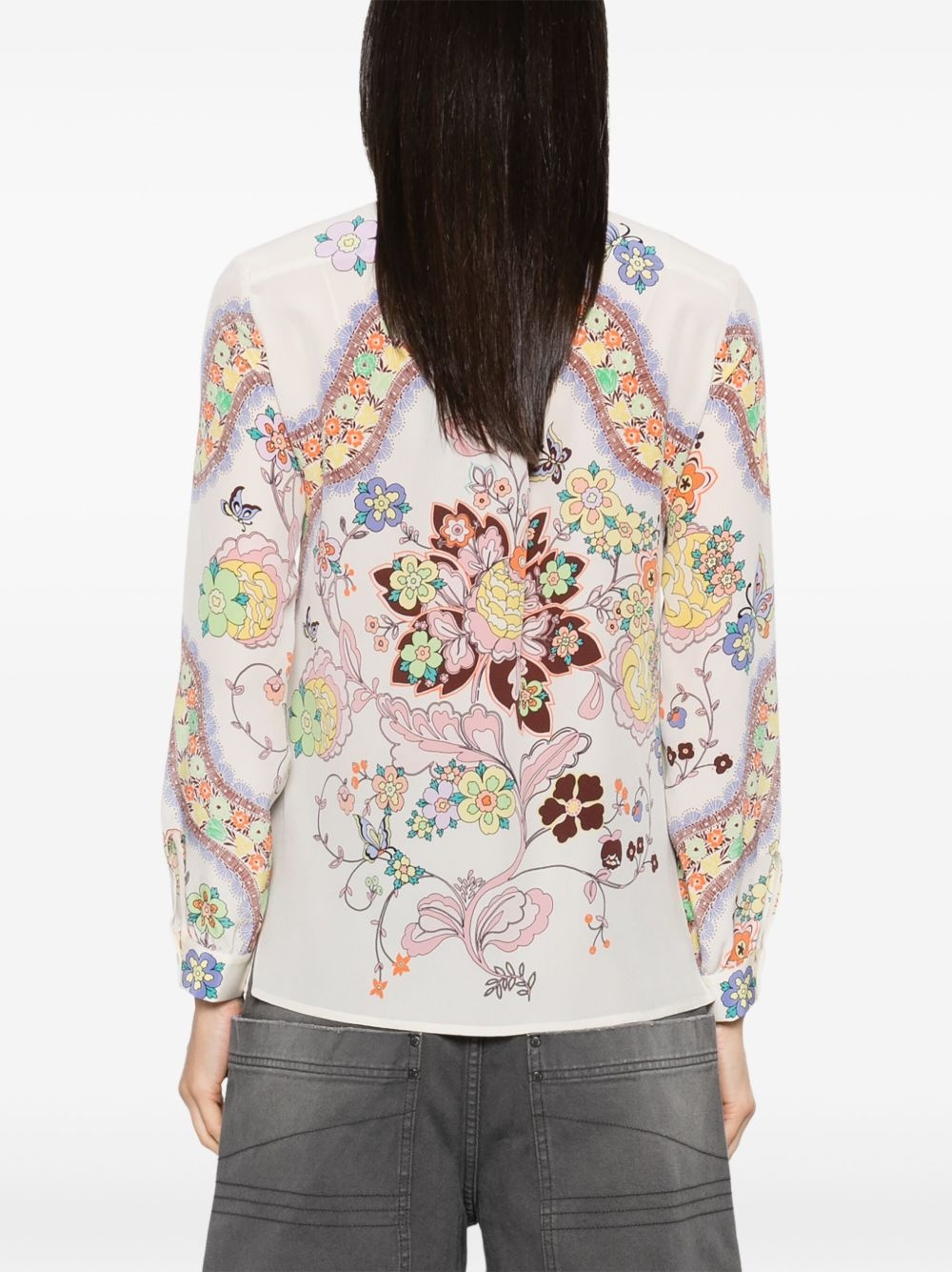 floral-print shirt - 4