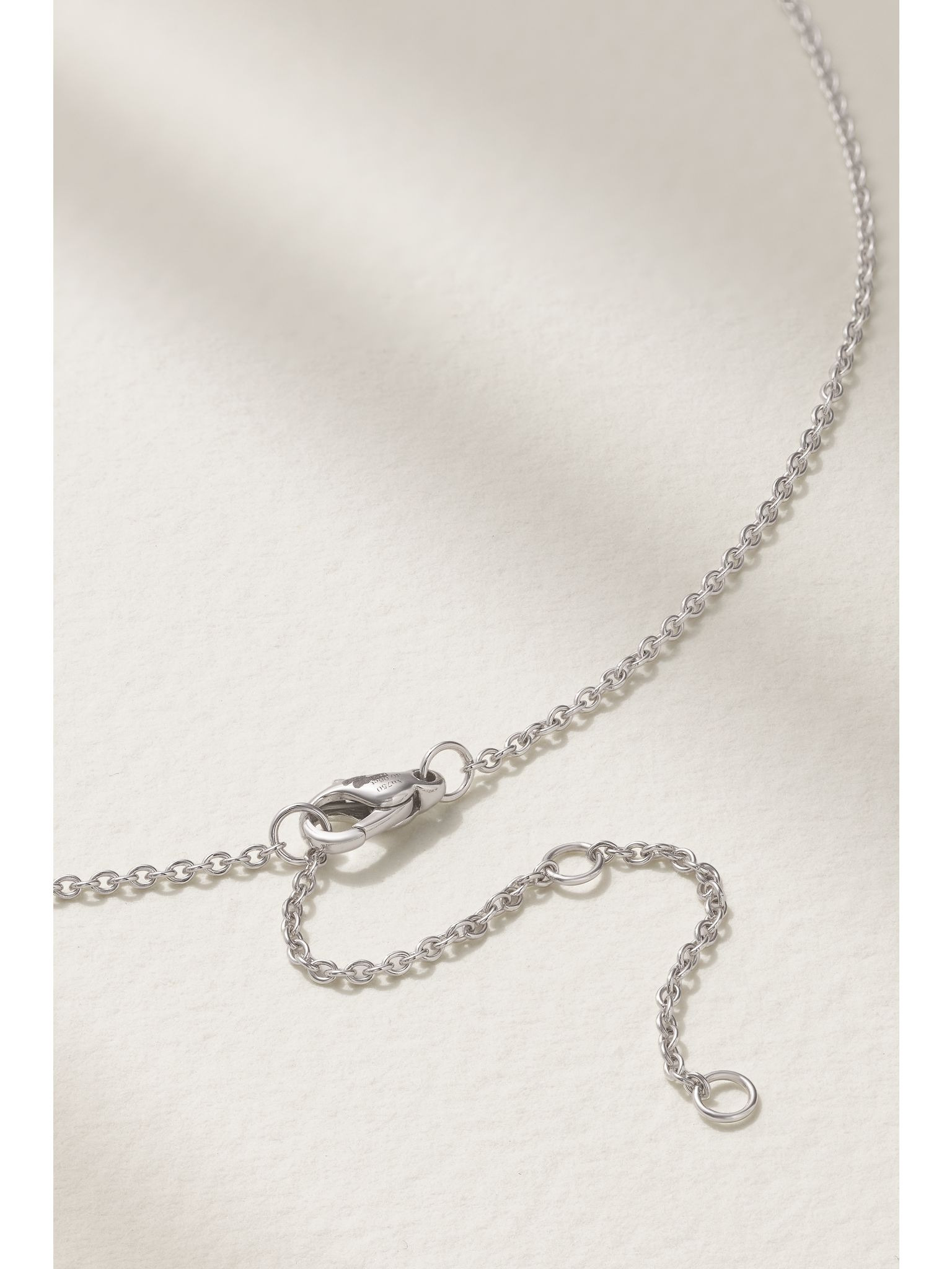 Dewdrop Medallion 18-karat white gold diamond necklace Gold - 3