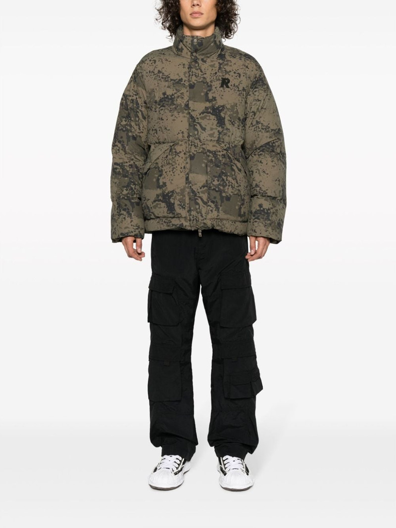 REPRESENT logo-embroidered camouflage puffer jacket outlook