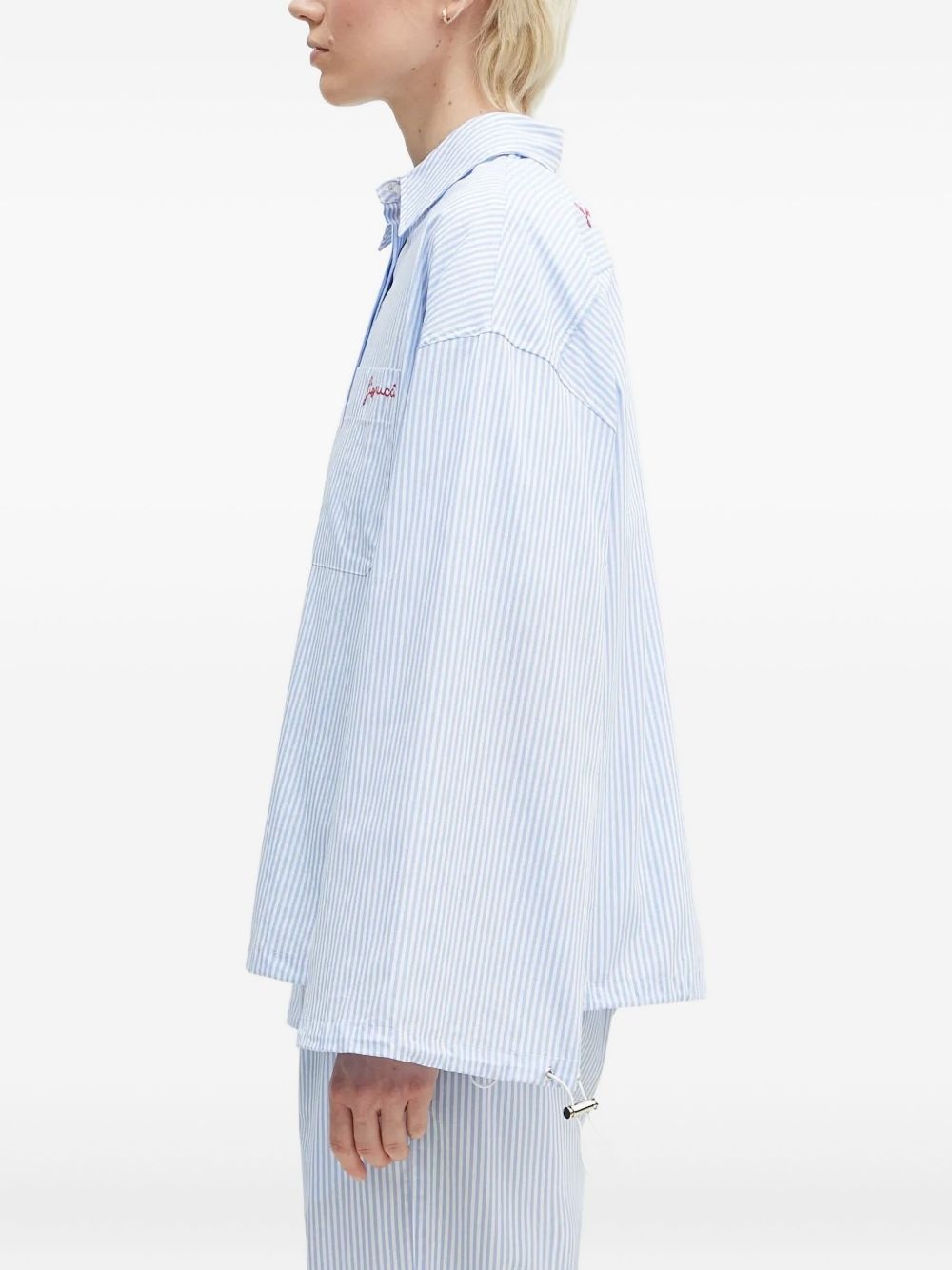 striped embroidered shirt - 2