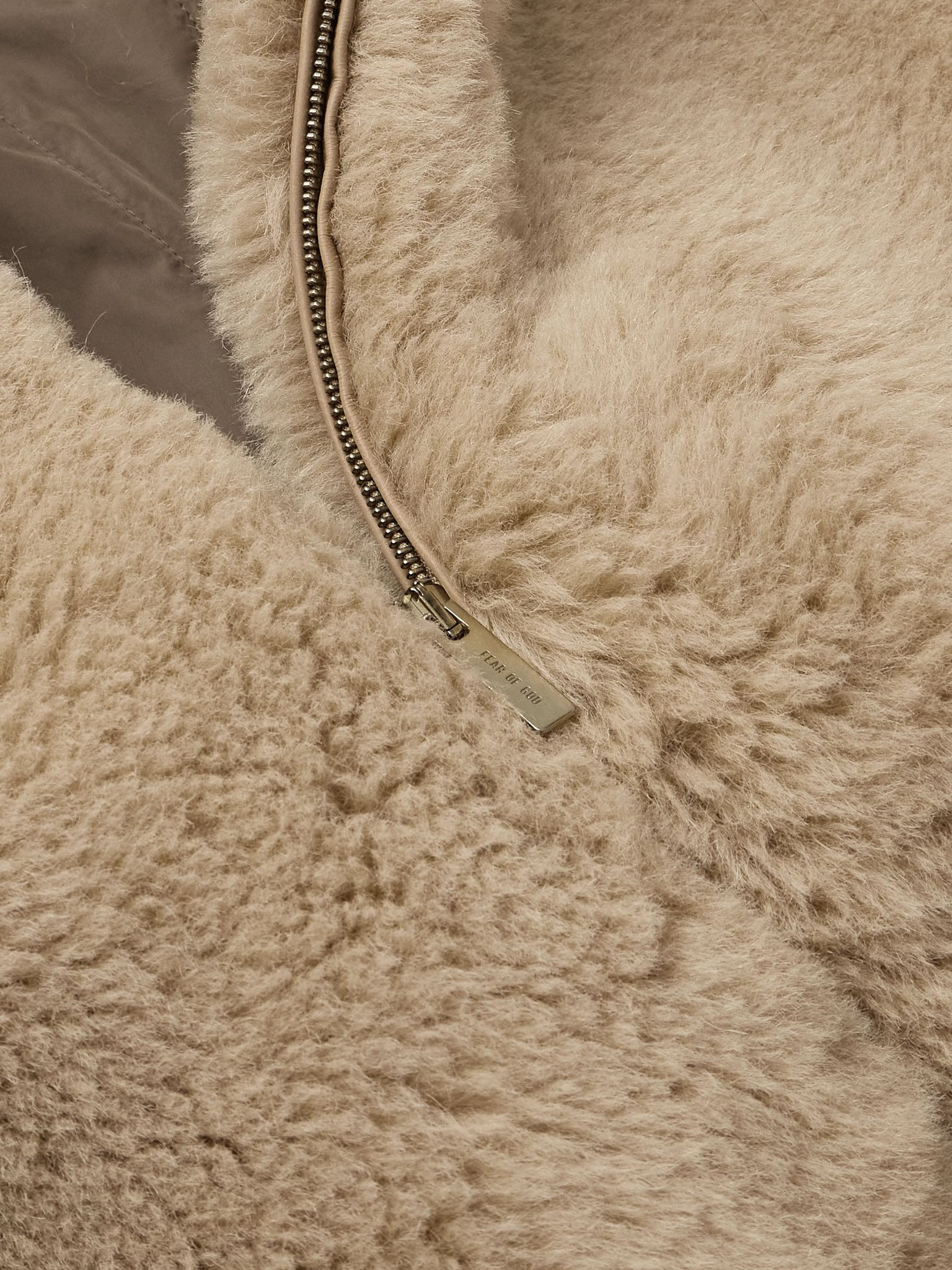 Alpaca and Cotton-Blend Hooded Bomber Jacket Camel - 4