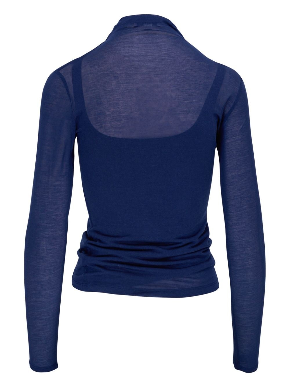 layered-design mock-neck top - 2