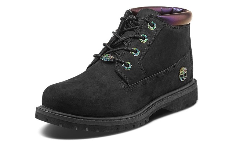 (WMNS) Timberland Nellie 6-Inch Iridescent Waterproof Chukka Boots 'Black Nubuck' A24KH - 3