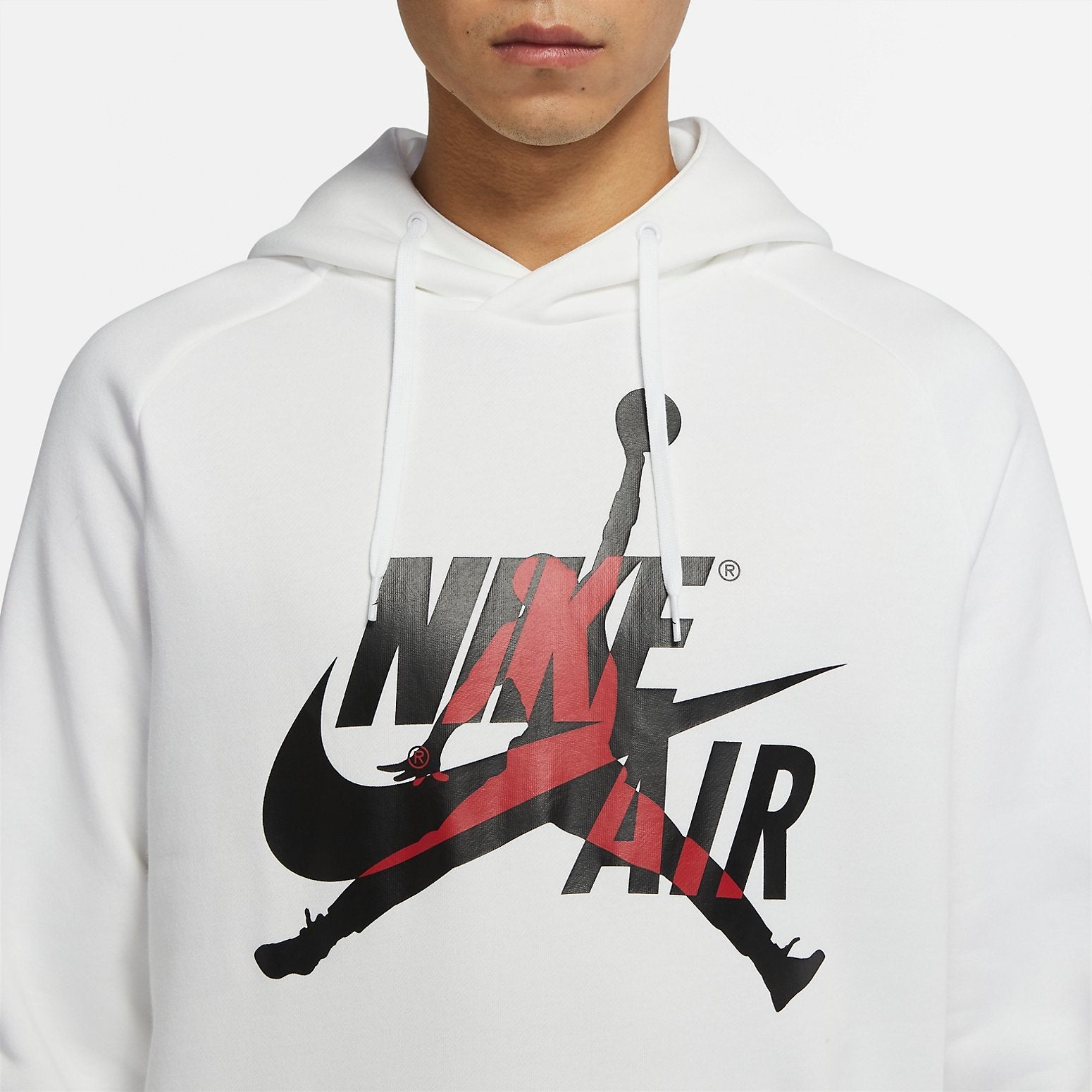 Air Jordan Alphabet Logo Pullover Hooded Fleece 'White' DH9505-101 - 2