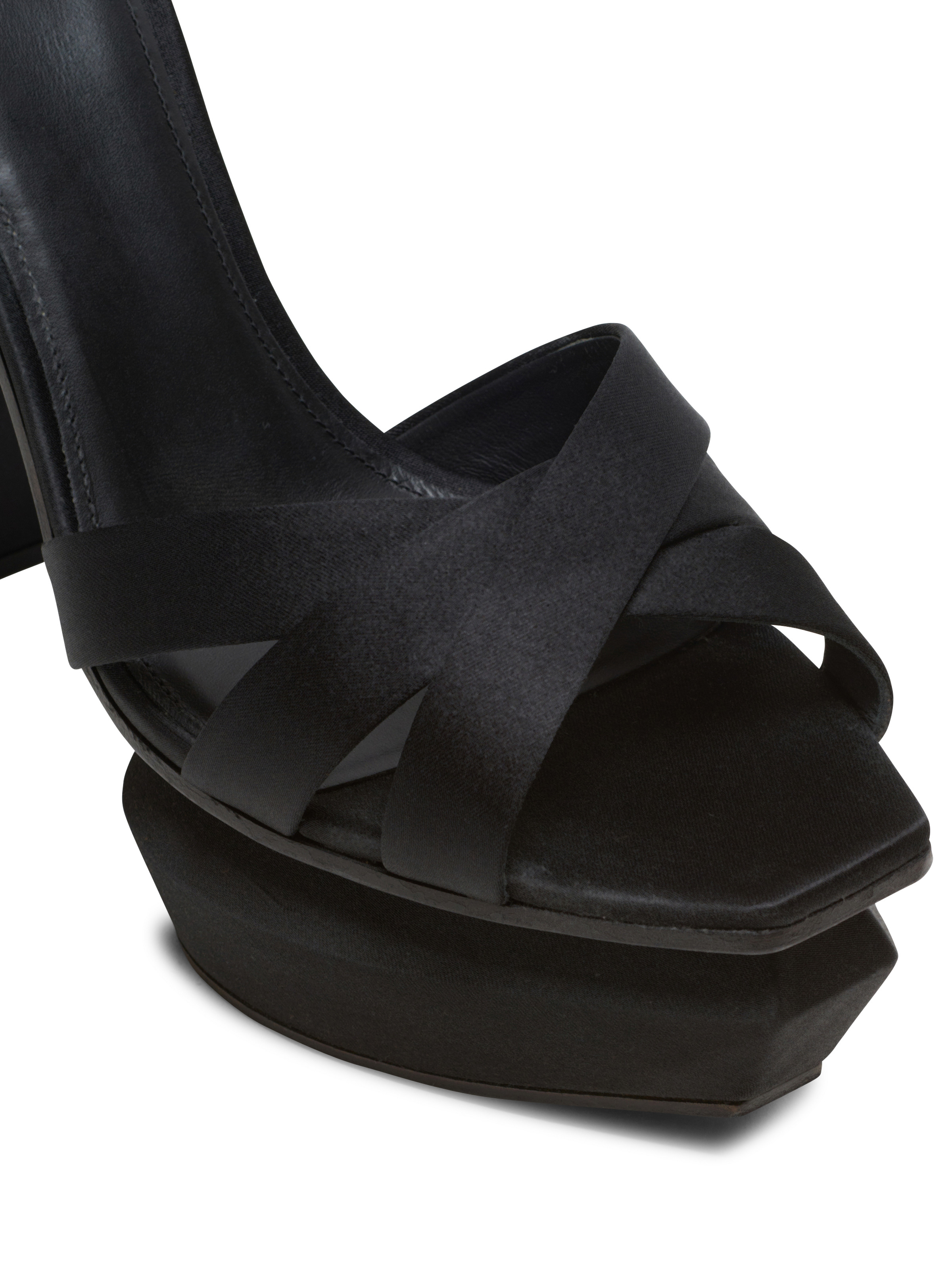 Ava satin platform sandals - 5