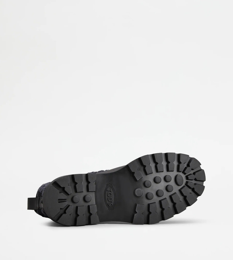 KATE COMBAT BOOTS IN FABRIC AND LEATHER - BLACK 5