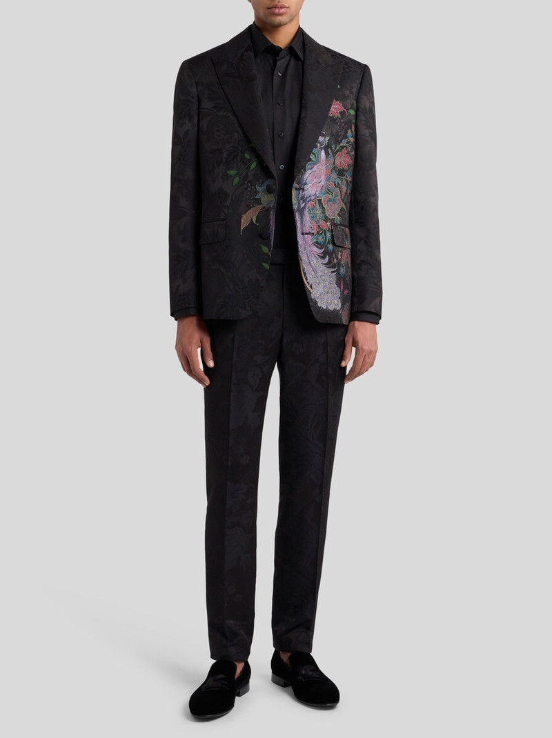 Etro SINGLE-BREASTED FIL COUPÉ BLAZER WITH PEACOCK outlook
