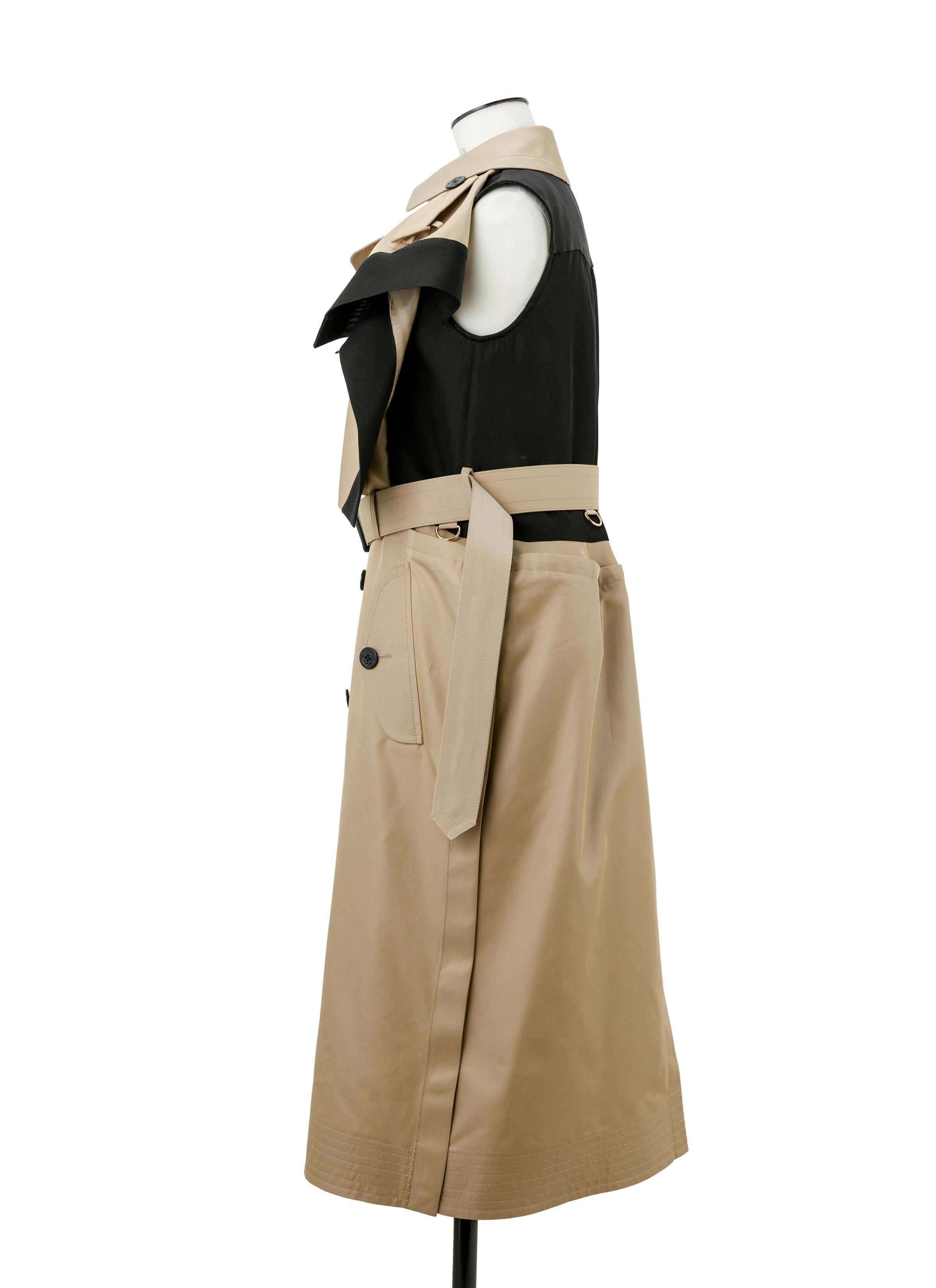 Double-Faced Silk Cotton x Gabardine Dress - 3