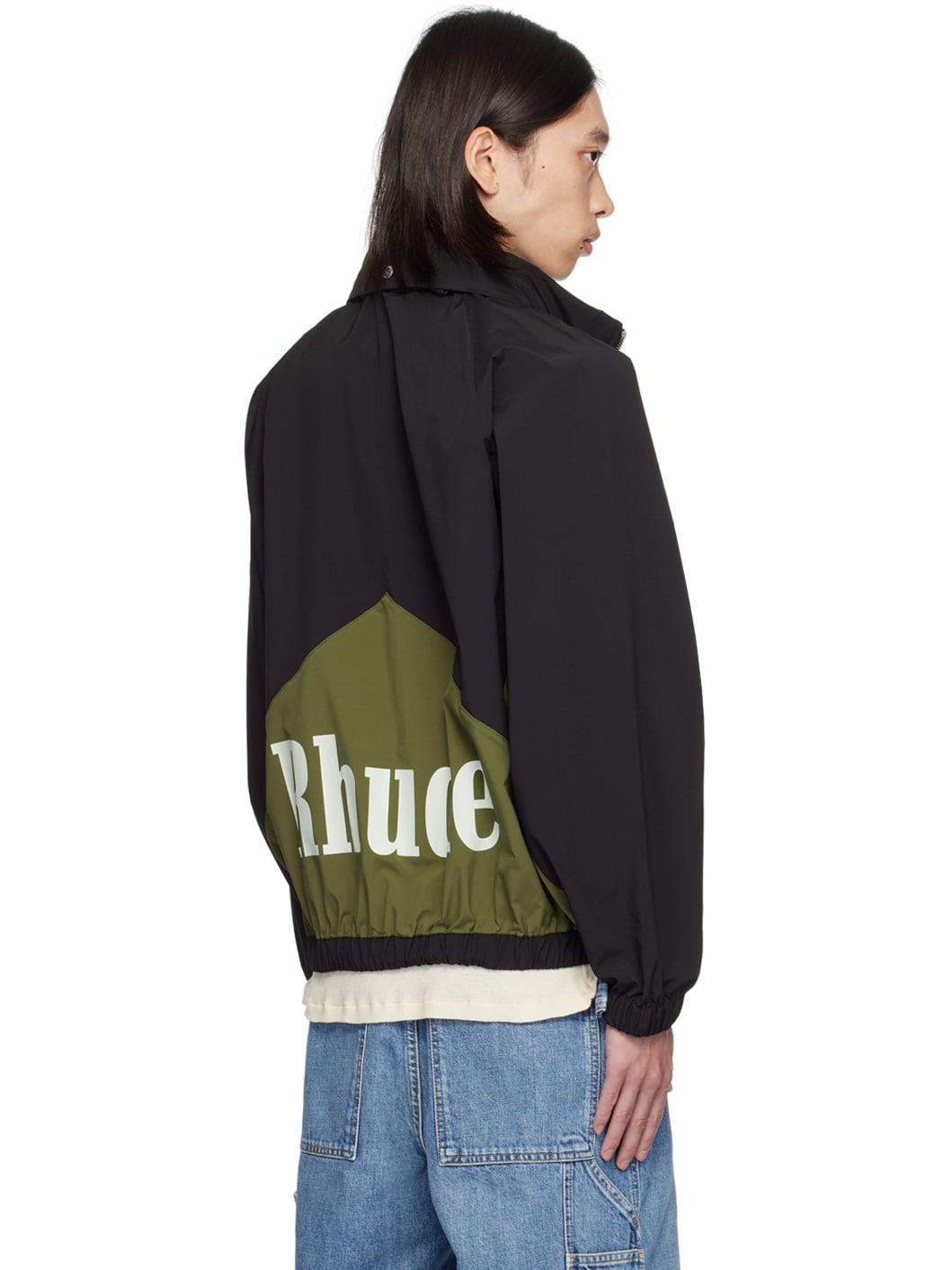 Black & Khaki Aerial Track Jacket - 3