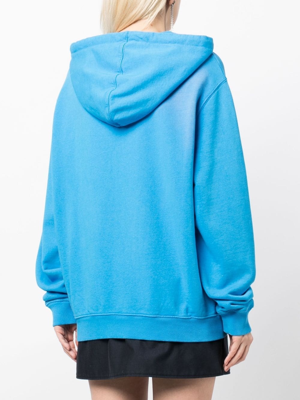 logo-print cotton hoodie - 4