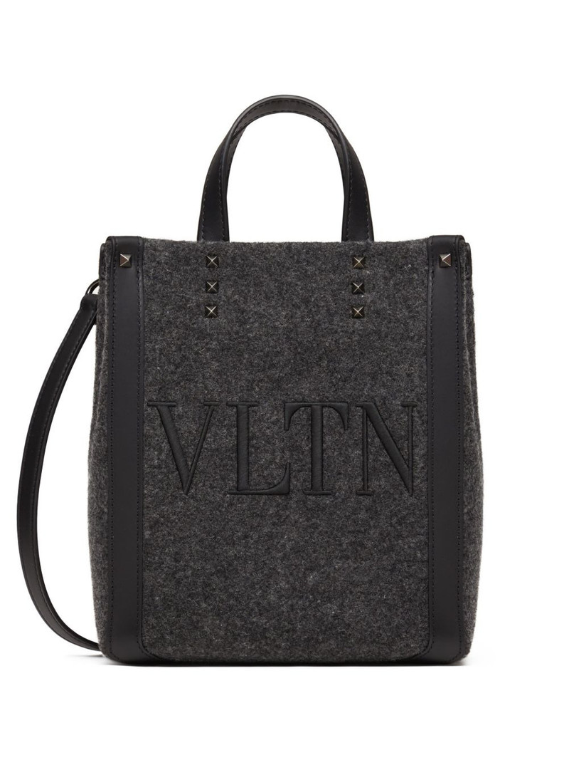 Rockstud-embellished logo tote bag 1