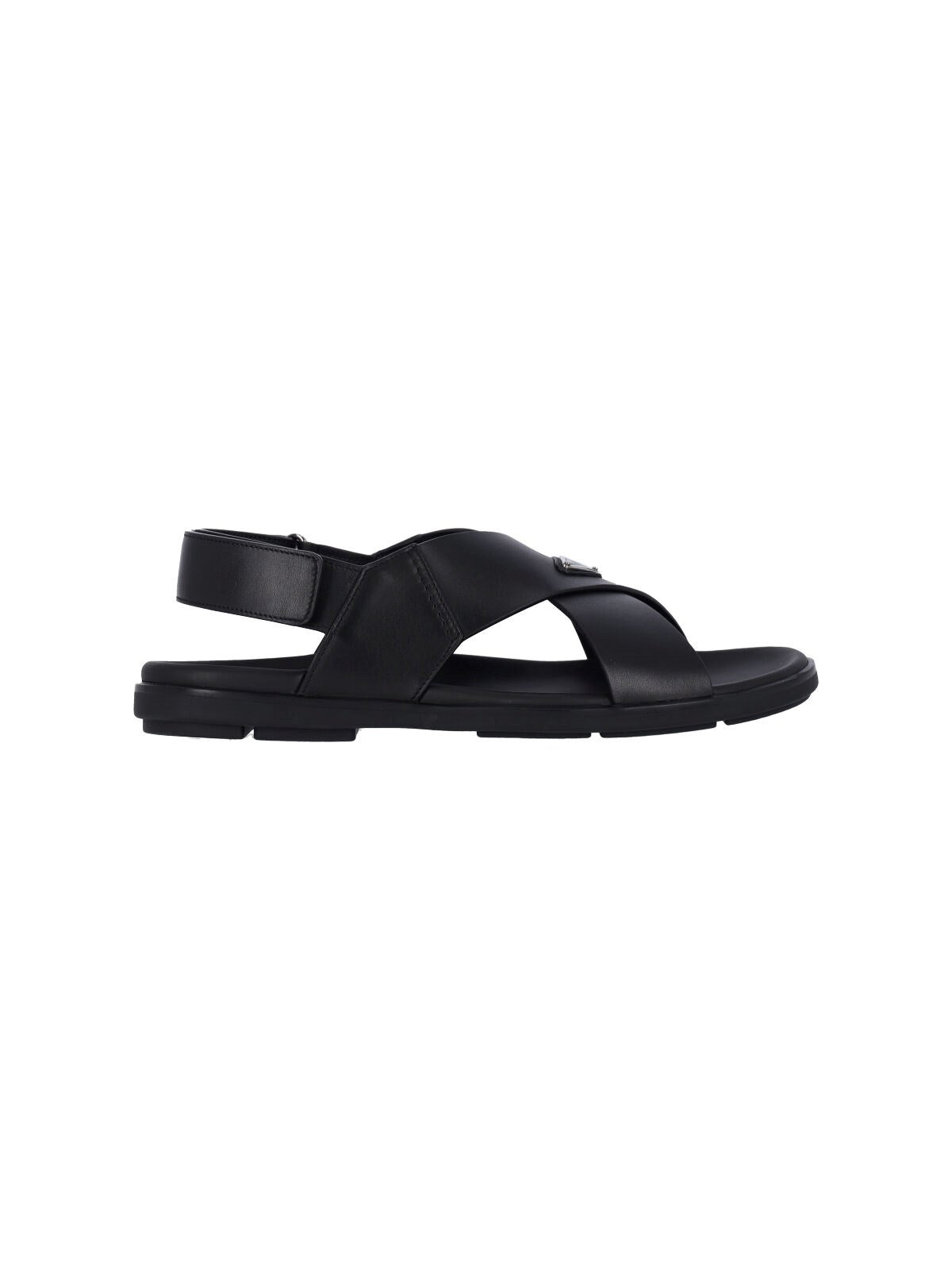 Prada Men Logo Crossed Sandals - 1